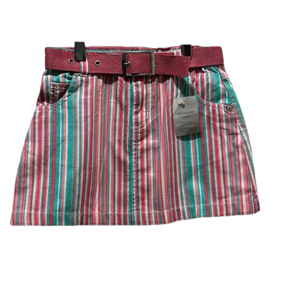 Pumpkin patch striped pink girls skirt size 6 GUC..